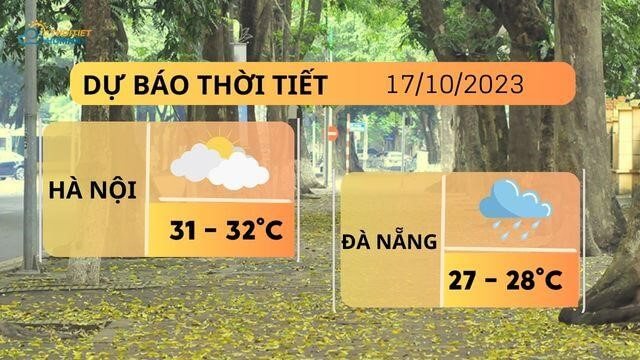 Dự báo thời tiết hôm nay 17/10: Hà Nội nắng nhẹ, Đà Nẵng mưa to